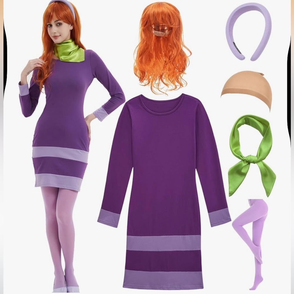Daphne from Scooby-Doo Costume (Dress & Stockings ONLY)